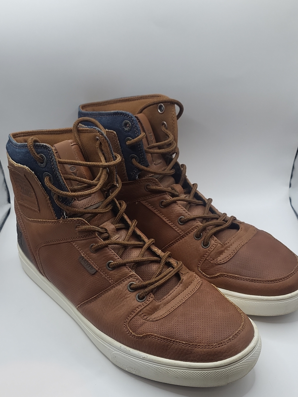 Levi's Brown and Blue High-Top Men's Sneakers